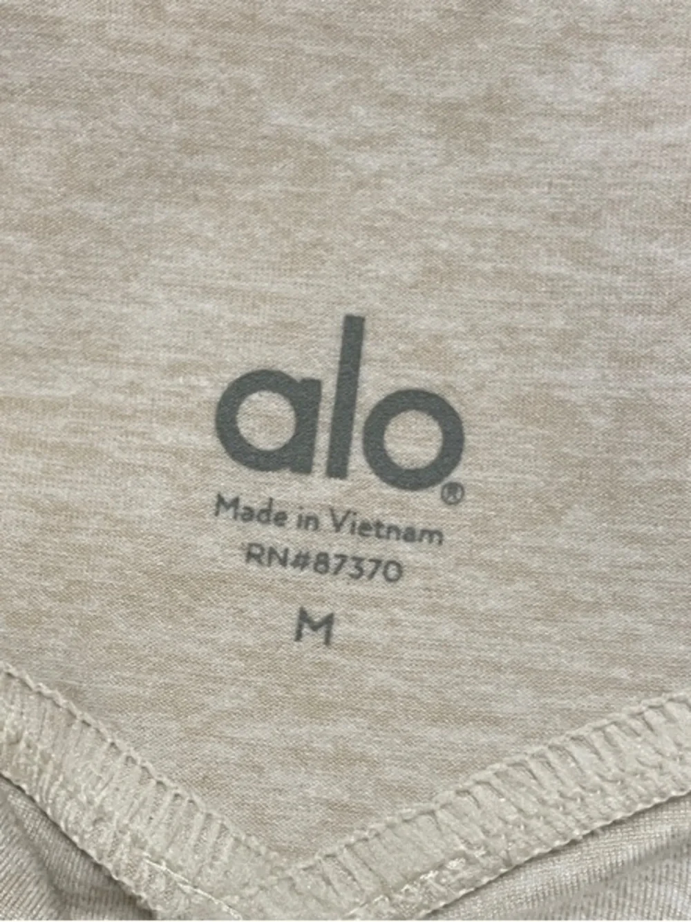 Alo Yoga High-Waist Alosoft Lounge Leggings Oatmeal Heather Ribbed Cuff